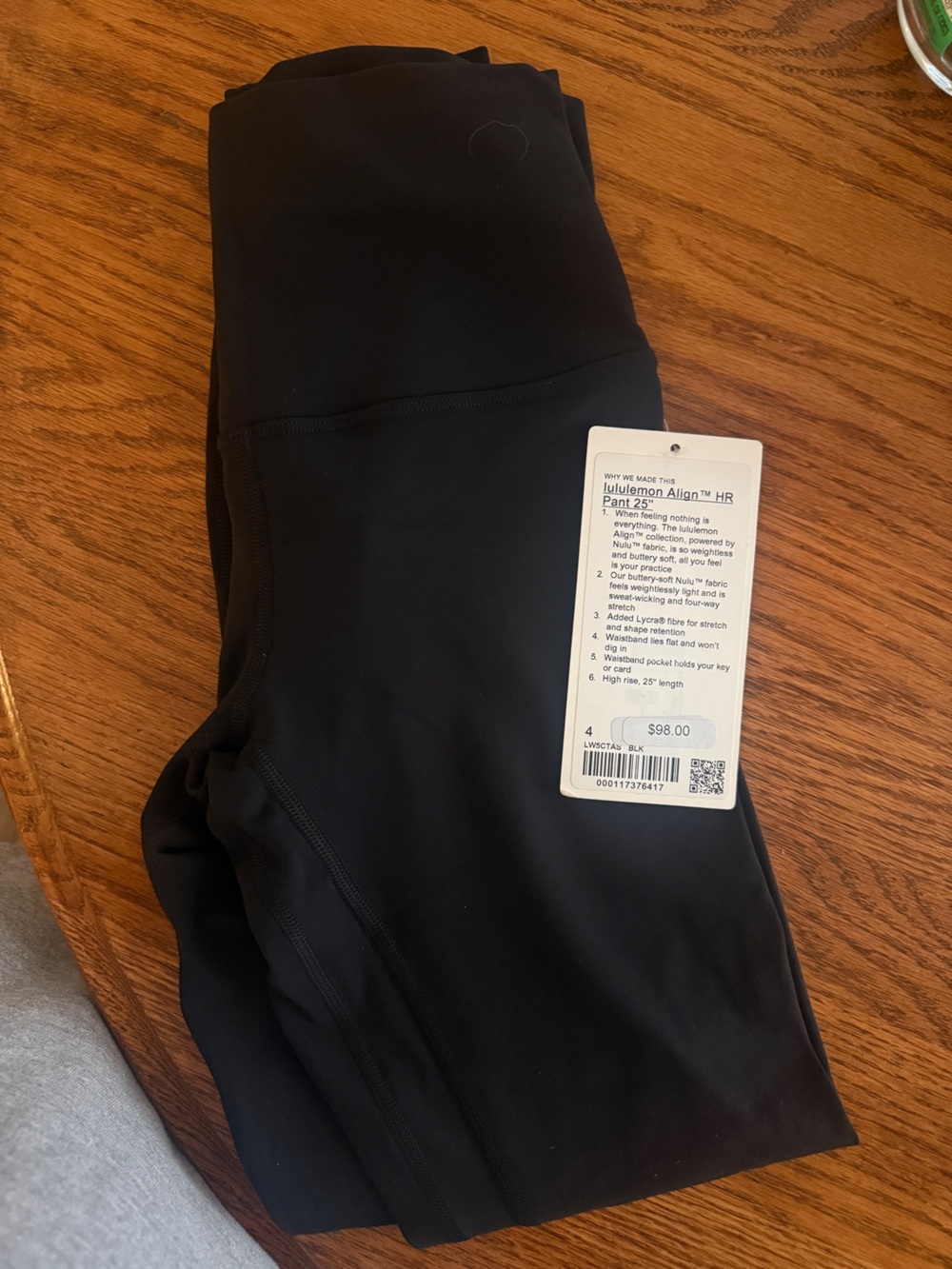lululemon athletica Women’s Black Align HR Leggings 25inch